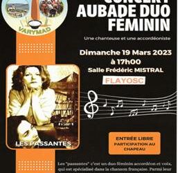 Concert Aubade Duo Féminin
