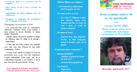 Retraite Spirituel 2027